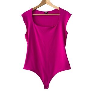 Express Body Contour Hot Pink Sleeveless Bodysuit